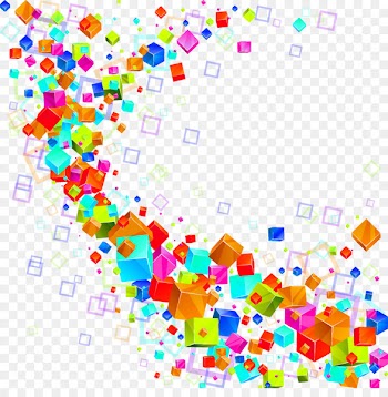 Square Geometry - Colorful cube 