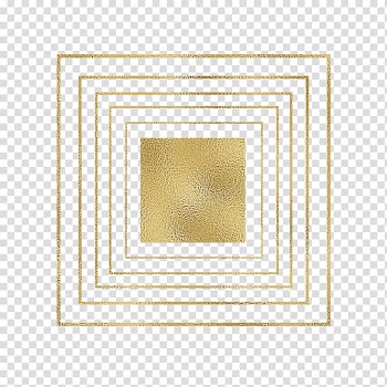 Square gold box illustration, Love frame Beauty Kindness, Golden Square transparent background PNG clipart