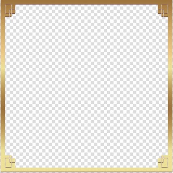 Square gold-colored frame illustration, Square Angle Yellow Pattern, golden square frame transparent background PNG clipart