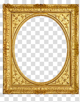 Square gold frame transparent background PNG clipart