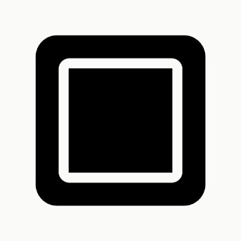 Square icon psd geometric shape in flat style | Free stock illustration | High Resolution graphic