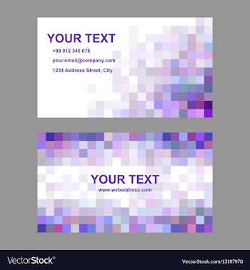 Square mosaic business card template set vector image