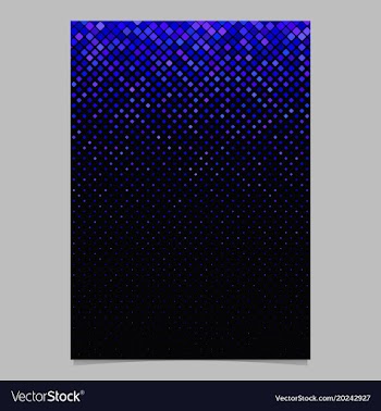 Square pattern brochure template - mosaic cover vector image