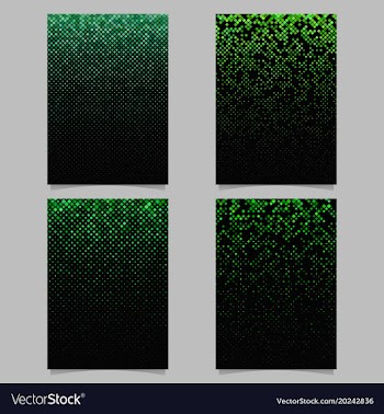 Square pattern brochure template - tile mosaic vector image