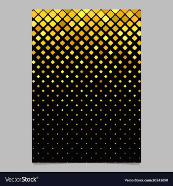 Square pattern poster template - mosaic tile vector image