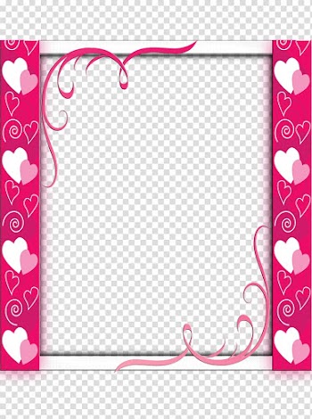 Square pink heart frame , Frames , barbie transparent background PNG clipart