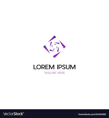 Square pixel digital media logo design vector image