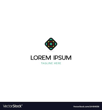 Square pixel digital media logo design vector image