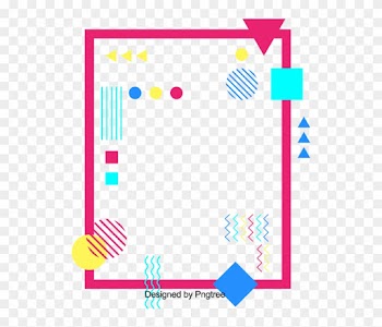 Square Polygon Of Coloured Color Geometric Frame, Colorful, - Colorful Frame Vector Png