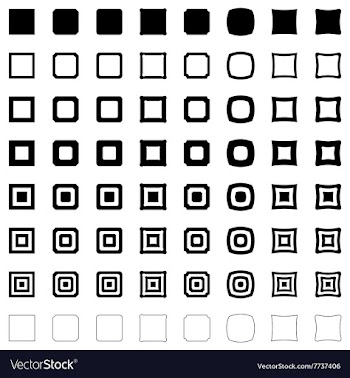 Square polygon set vector image