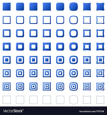 Square polygon set vector image