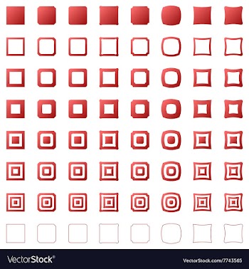 Square polygon set vector image