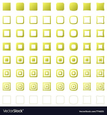 Square polygon set vector image