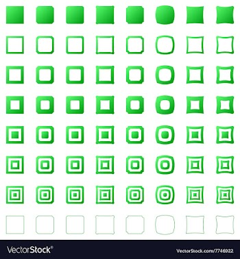 Square polygon set vector image