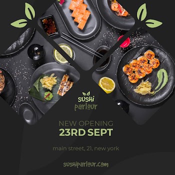 Square post template for japanese restaurant Free Psd