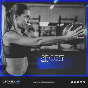 Square post template with fitness concept Free Psd