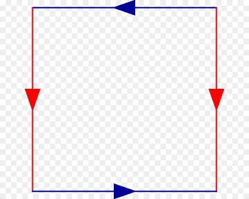 Square Red Clip art - The direction of the arrows red and blue borders 