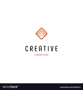 Square signal networking creative business logo vector image