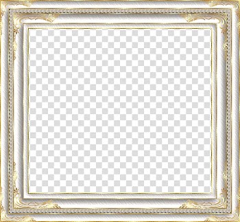 Square white and gold frame art, frame Area Square, Inc. Pattern, Light golden wood frame transparent background PNG clipart