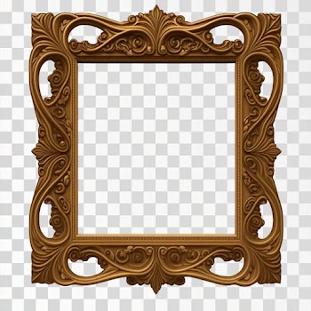 Square Wood frame PNG transparent