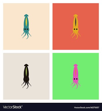 Squid icon simple of squid icon collection vector image