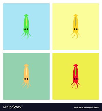 Squid icon simple of squid icon collection vector image