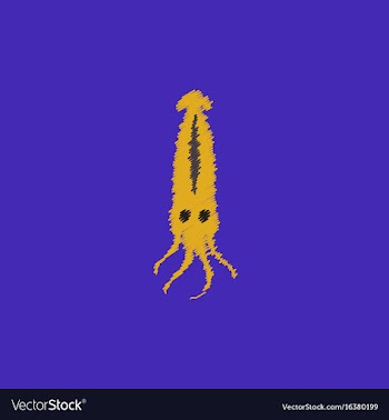 Squid icon simple of squid icon in hatching style vector image