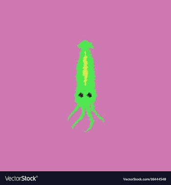 Squid icon simple of squid icon in hatching style vector image