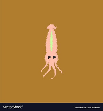 Squid icon simple of squid icon in hatching style vector image
