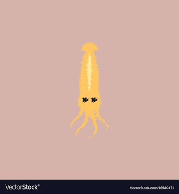 Squid icon simple of squid icon in hatching style vector image