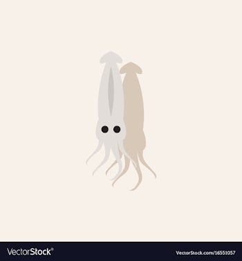 Squid icon simple of squid icon in sticker style vector image