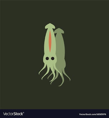 Squid icon simple of squid icon in sticker style vector image