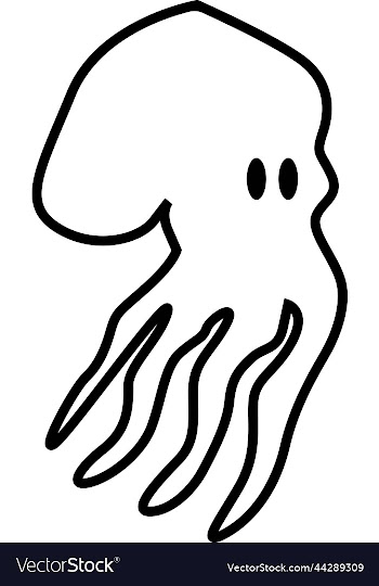 squid line art