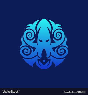 squid ornament luxury creative logo