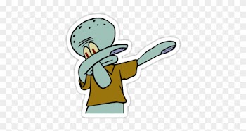 Squidward Dab - Transparent Background Discord Emoji