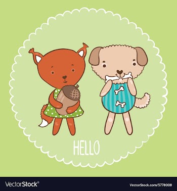 Squirrel and dog vector image