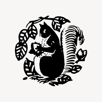 Squirrel badge clipart, animal illustration | Free Vector Illustration - rawpixel
