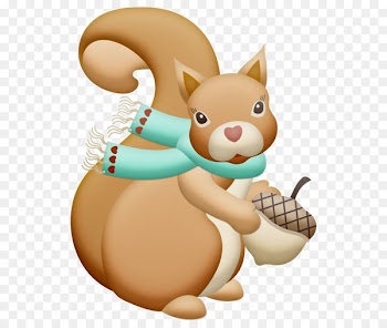 Squirrel Chipmunk Animals in Winter Clip art - hand-painted squirrels 