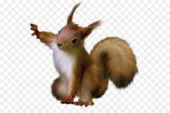 Squirrel Clip art - Painted Squirrel Clipart 