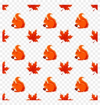 Squirrel Pattern Clipart Squirrel Clip Art - Squirrel And Maple Leaf