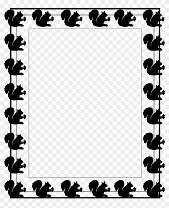 Squirrels Free Stock Photo Illustration Of A Blank - Squirrel Clip Art Border