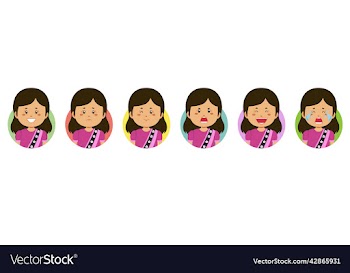 sri lanka avatar with various expression