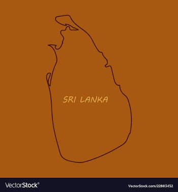 Sri lanka set detailed country shape with region vector image