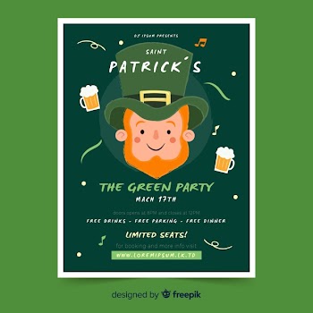 St. patrick's day flyer template