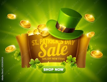 St. Patrick's day sale popup ads