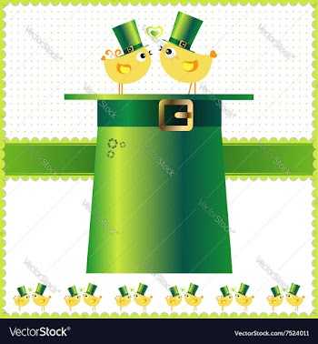 St Patricks Day background or card vector image