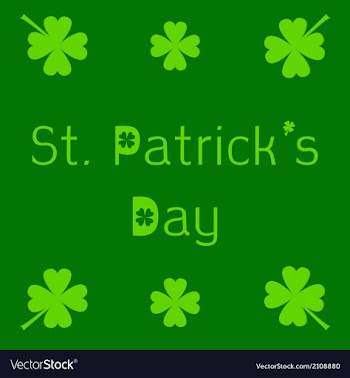 					St Patricks day card with clover leaf vector image														
