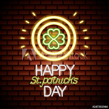 st patricks day neon