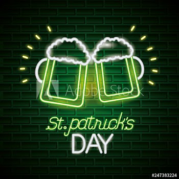 st patricks day neon