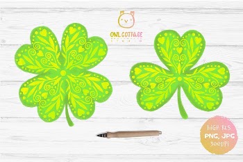 St. Patricks day sublimation, Clover Leaf, Sublimation Desig